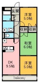 エポック篭山(3DK/2階)の間取り写真