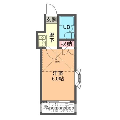 サンハイム平針(1K/2階)の間取り写真