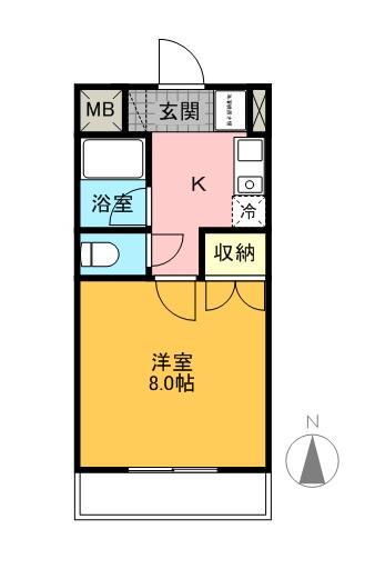 シェ・モア平針(1K/3階)の間取り写真