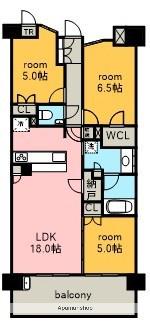 アネシア平針(3LDK/1階)の間取り写真
