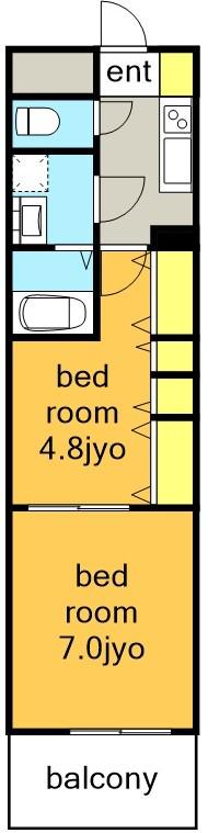 SーRESIDENCE神沢AFFORD12月契約限定キャンペー(2K/2階)の間取り写真