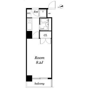 カーサノア八事(1K/1階)の間取り写真