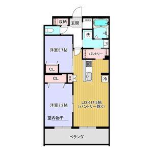 レジデンス グリシナ (2LDK/3階)の間取り写真