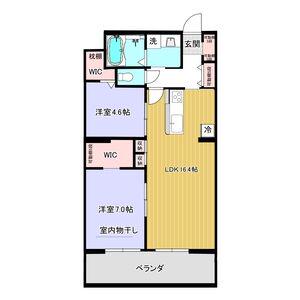 レジデンス グリシナ (2LDK/4階)の間取り写真