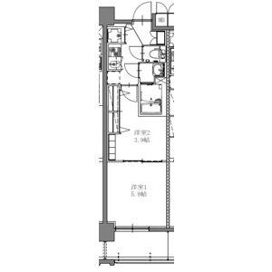 SーRESIDENCE上社AUREATE 12月契(2K/2階)の間取り写真