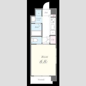 BONNE CHANCE(1K/6階)の間取り写真