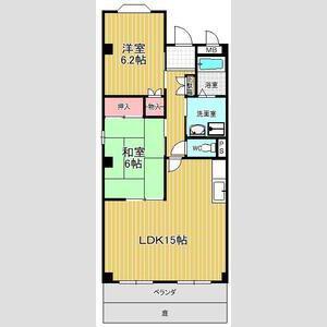 アイレック滝ノ水(2LDK/1階)の間取り写真