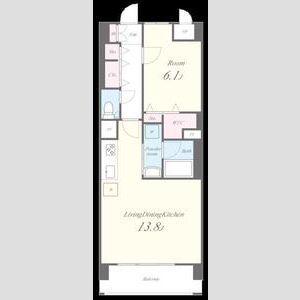 フェリクス八事表山(1LDK/2階)の間取り写真