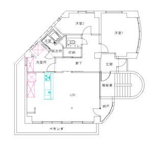 NKビル(4DK/4階)の間取り写真