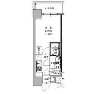 SーRESIDENCE植田ASOLEA 内覧会8月(1K/2階)の間取り写真
