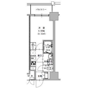 SーRESIDENCE植田ASOLEA 内覧会8月(1K/5階)の間取り写真