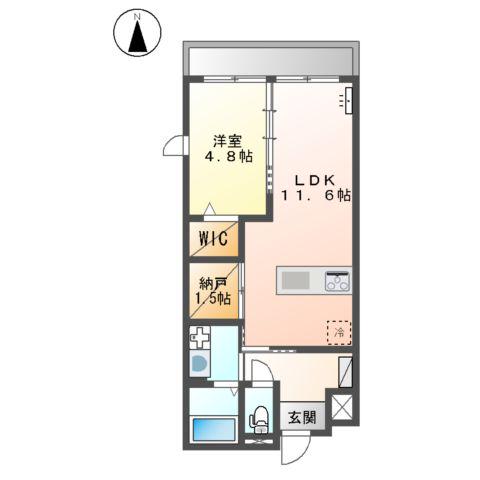 NⅡルーチェ(1SLDK/5階)の間取り写真