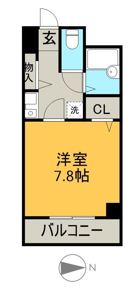 ロイヤルピジョン八田(1K/3階)の間取り写真