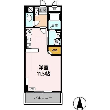 PARK FRONT NAKAMURA(ワンルーム/3階)の間取り写真