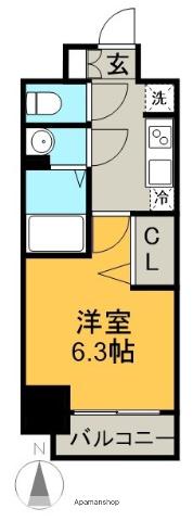 A&G KAMEJIMA(1K/8階)の間取り写真