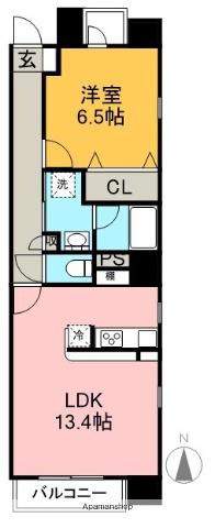 レジデンスMTY(ワンルーム/2階)の間取り写真