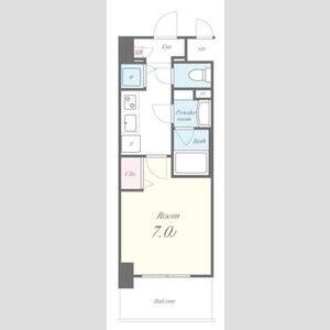 ル・シエル大秋(1K/6階)の間取り写真