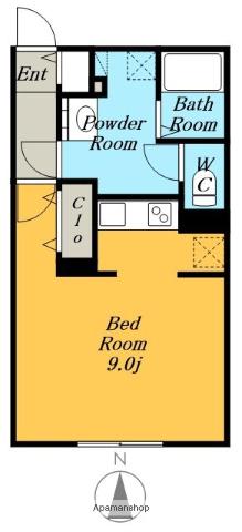 クレストタップ名古屋ウエスト(ワンルーム/3階)の間取り写真