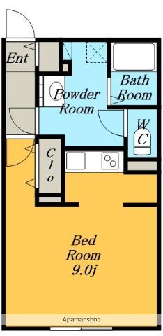クレストタップ名古屋ウエスト(ワンルーム/2階)の間取り写真
