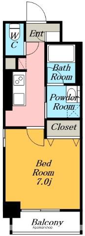 グランツェ名駅太閤通(1K/6階)の間取り写真