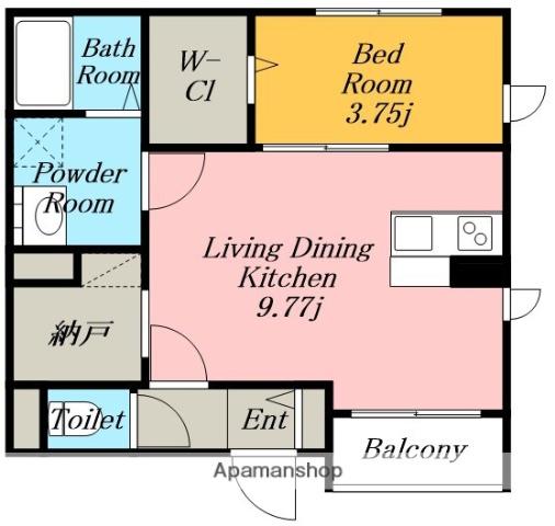 ゼフィール(1SLDK/3階)の間取り写真