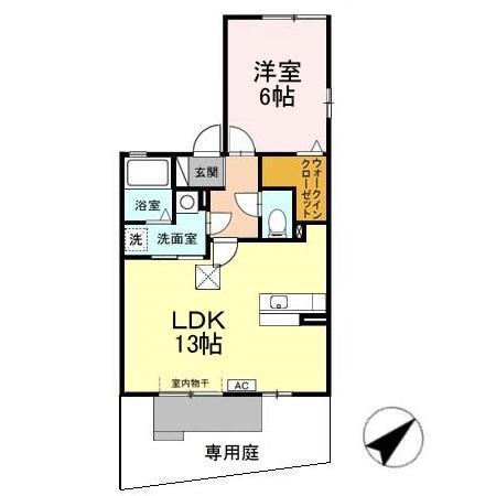 メゾンヴェール壽(1LDK/1階)の間取り写真