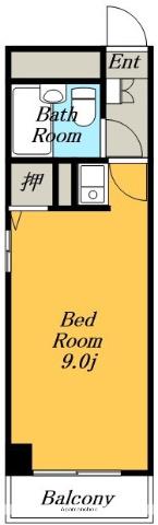 ライオンズマンション亀島 501(ワンルーム/5階)の間取り写真