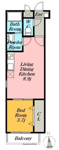 大旺スクエア(1LDK/3階)の間取り写真