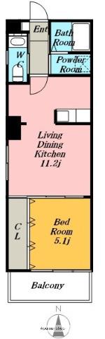 エテルナ本陣(1LDK/4階)の間取り写真
