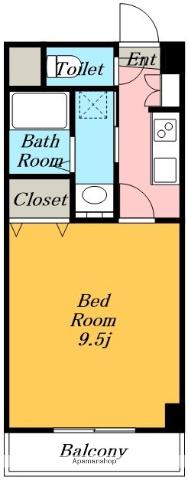 LIVES RESIDENCE 太閤通(1K/9階)の間取り写真