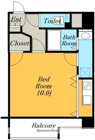 THE DOORS(1K/7階)の間取り写真