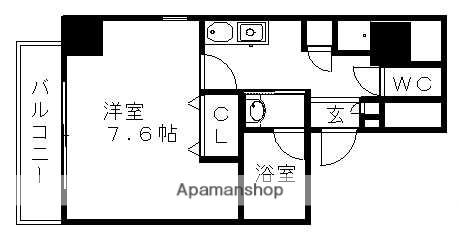 MS HOUSE 1(1K/3階)の間取り写真