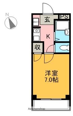 サンパークみずほ(1K/2階)の間取り写真