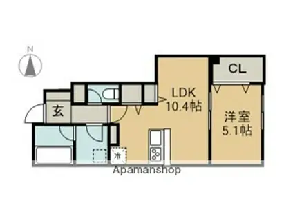 SAKYO6(1LDK/1階)の間取り写真