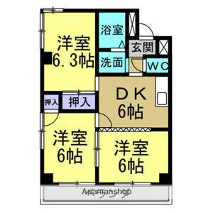 KIOSKビル(3DK/3階)の間取り写真