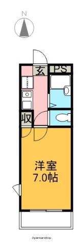 エルディム横川Ⅱ(1K/3階)の間取り写真