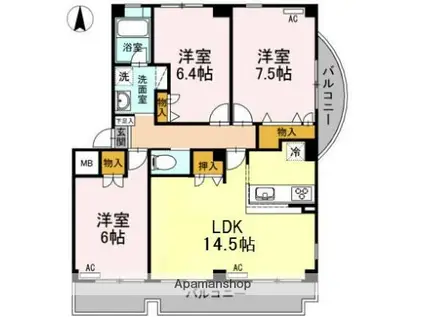 TAIHEI HOUSE(3LDK/2階)の間取り写真