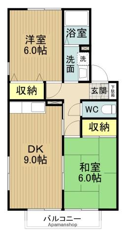 マノウールSAKAE(2DK/2階)の間取り写真