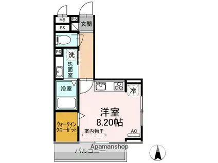 D-ROOM井田(ワンルーム/3階)の間取り写真