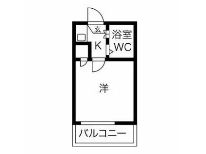 東岡崎第7レジデンス(1K/1階)の間取り写真