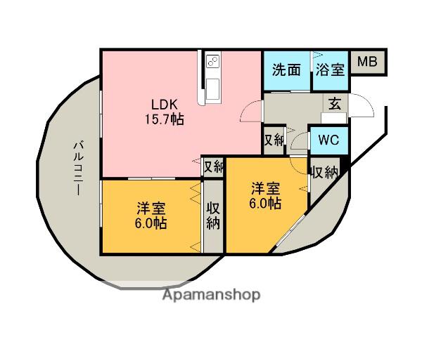 ANSER(2LDK/1階)の間取り写真