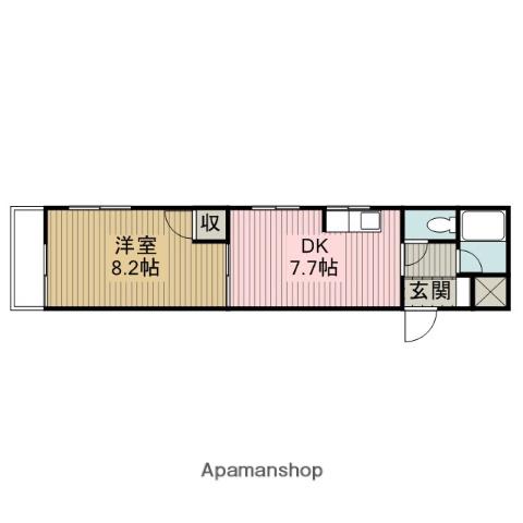 ジョリヴィ安城今池(1DK/1階)の間取り写真