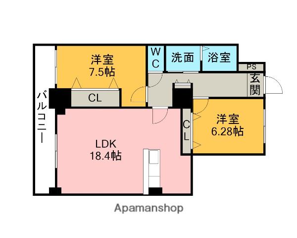 ARDEA(2LDK/17階)の間取り写真