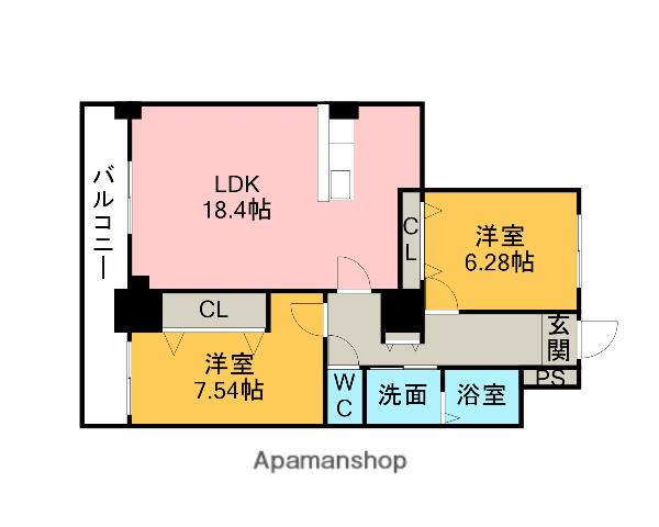 ARDEA(2LDK/17階)の間取り写真