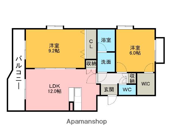 ソレイユ安祥(2LDK/3階)の間取り写真