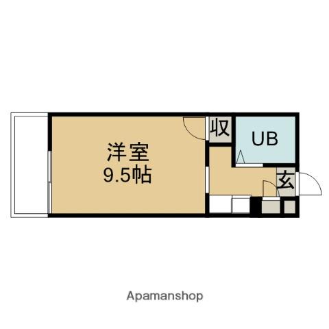 ファシル(ワンルーム/1階)の間取り写真