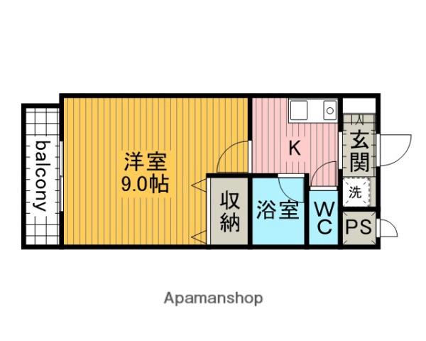 STUDIOAMI(1K/1階)の間取り写真