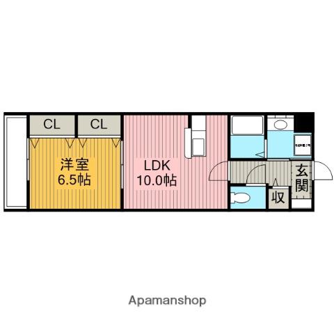 GRACIA(1LDK/1階)の間取り写真