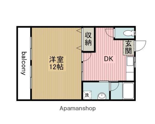 第一丸博ビル(1DK/3階)の間取り写真