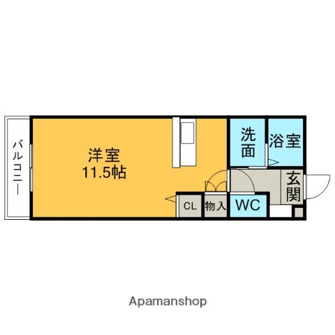 コスモス(1K/1階)の間取り写真